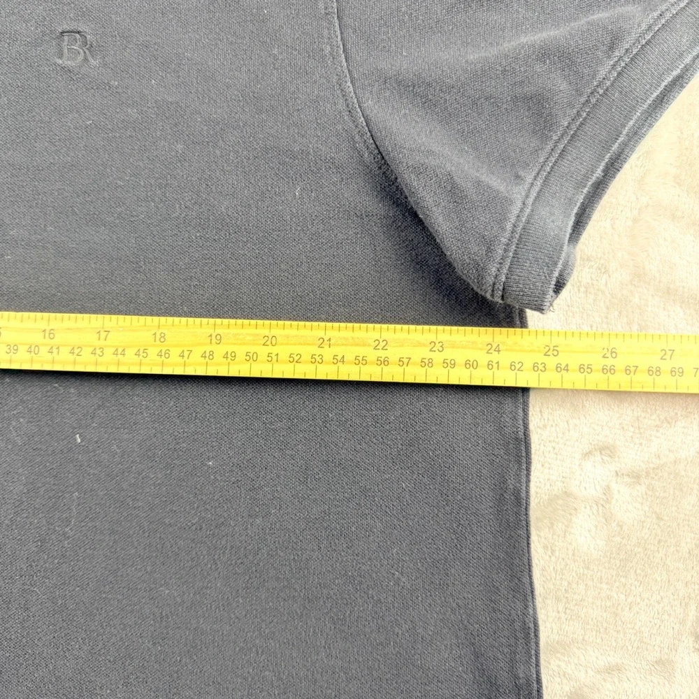 Banana Republic Men's XL Black Pique Polo Shirt Short Sleeve Organic Cotton